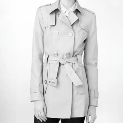 Calvin Klein Gray M Belted Trench Coat - Image 1 of 4
