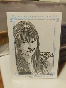 2004 Xena Art & Images Sketch Card by Cris Bolson of Xena NM  - Picture 1 of 2