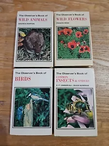 4 observers books Birds Insects Wild Flowers And Wild Animals C - Picture 1 of 17
