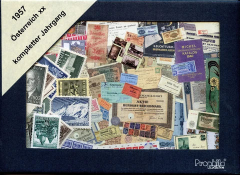 1957 YEAR SET AUSTRIA MNH STAMPS COMPLETE YEAR SET Cover