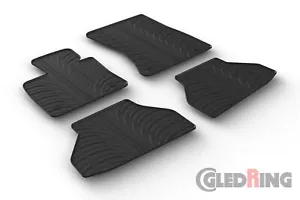 All Weather Rubber Floor Mats {fits 2008-2014 BMW X6} 4 Piece Set - Black - Picture 1 of 1
