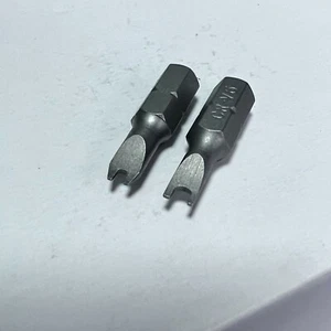 Snake Eyes Security Spanner Adapter Bit for 1/4" Driver Set of: 1x # 4 & 1x # 6 - Picture 1 of 3