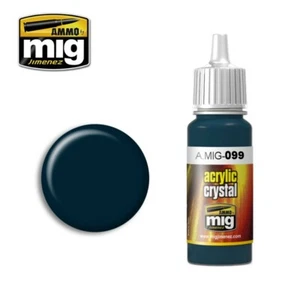 MUNICIÓN - CRISTAL NEGRO PINTURA AZUL para cepillos y aerógrafo. 17 ml AMIG0099 - Imagen 1 de 1
