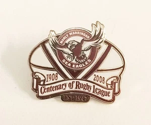 33405 MANLY SEA EAGLES EST 1947 NRL CENTENARY 1908-2008 METAL LAPEL PIN BADGE - Picture 1 of 2