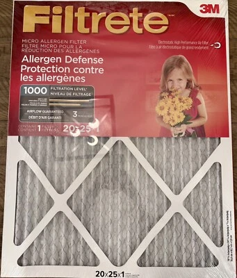 Filtrete allergen defense 20x25x1 pack of 4 Merv 11 - 1000 - Image 1 of 4