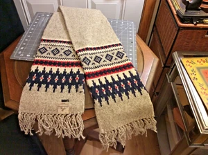 Vintage Eastern Mountain Sports  Wool Blend Knit Scarf  Unisex Made in  USA - Picture 1 of 14