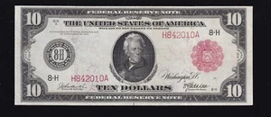 US 1914 $10 FRN St. Louis District Red Seal FR 899b VF-XF (010) - Picture 1 of 2