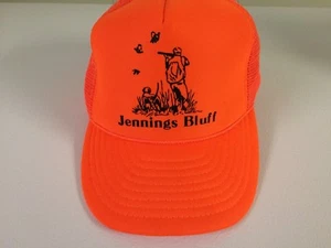 Jennings Bluff~ Snapback Adjustable Trucker Hat~Mesh Orange Hunting Hat Cap NWOT - Bild 1 von 1