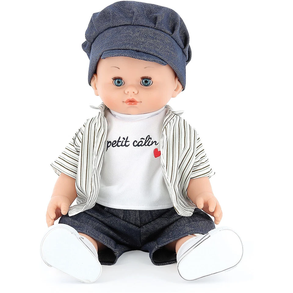 Bébé Petit Câlin 36 cm à corps vinyle, Jules - Petitcollin 613648 - Photo 1/1