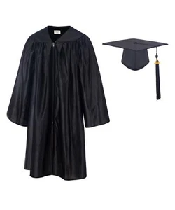 Unisex Shiny Kindergarten Graduation Gown Cap Set with 2025 Tassel for Presch... - Picture 1 of 6