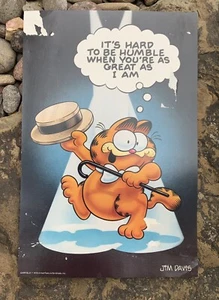 Garfield Vintage Argus Poster. It’s Hard To Be Humble. Okay Condition - Picture 1 of 3