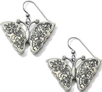 NUEVO CON ETIQUETAS Brighton PETALWINGS Mariposa Francés Alambre Pendientes Alas de Pétalo Precio de venta sugerido por el fabricante $68 Foto 1 de 3