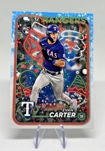 2024 Topps Holiday - Holiday Variation #H141 Evan Carter (RC) Texas Rangers - Picture 1 of 2
