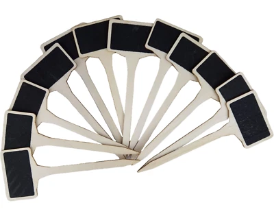 HOME ACCENTS DECORATIONS 24x Pflanzenetiketten Holz 14,5cm Garten Beschriftung Schilder Kräuter Setzlinge