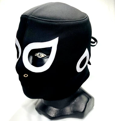 Máscara de Lucha de Grado Semi Profesional para Hombre Negro Disfraz Máscara de Luchador Blanca Foto 1 de 4