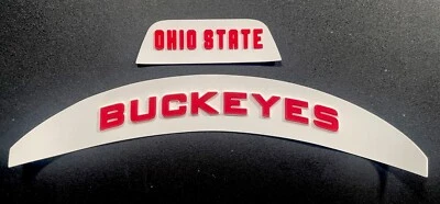 Parachoques 3D - Juego de parachoques flexibles Ohio State para un casco de fútbol americano de tamaño completo Foto 1 de 2