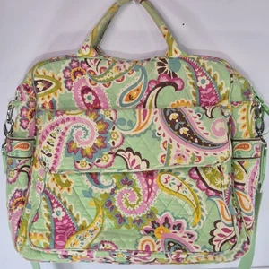 Vera Bradley Insulated Weekender Bag Floral Teal Paisley Overnight Tote - Picture 1 of 6
