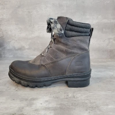 Bota Keen Wapato para mujer talla 5 media impermeable cálida aislante gris invierno con cordones Foto 1 de 4