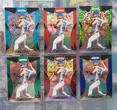Prizm Noah Syndergaard Burgundy Shimmer 2019/25+Green Circles/199&Blue Mojo/399. Foto 1 de 2
