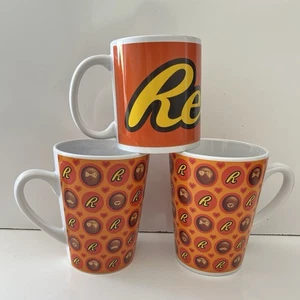 Reese’s Tazas Tazas Lote De 3 Galería Leche Chocolate Cacahuete Mantequilla Tazas Café Té - Imagen 1 de 10