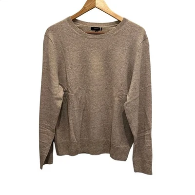 NUEVO QUINCE Suéter Top Cachemir Cuello Redondo Talla XL Avena Marrón Tranquilo Lujo Foto 1 de 4