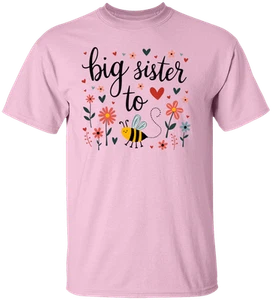Big Sister to Bee Design – Cute Bumblebee Heart Graphic – Sister Announcement Yo - Picture 1 of 9