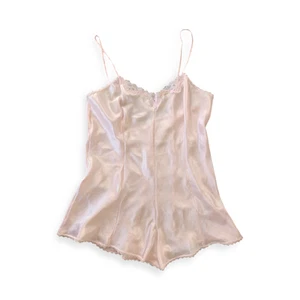 Vintage 80er 90er Colesce Collection hellrosa Satin Strampler Gr. L - Bild 1 von 7