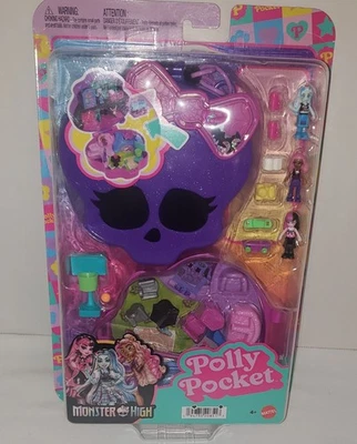 Jogo Polly Pocket Monster High com 3 micro bonecas e 10 acessórios, abre para - Imagem 1 de 4
