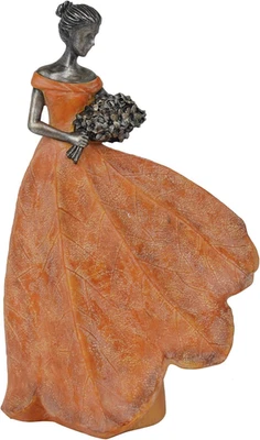 童话雕像收藏家居装饰 - 叶子天使女孩树脂家庭花园 Dec — 第 1/4 张图片