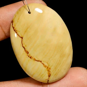 Natürlicher kaiserlicher Jaspis ovaler Cabochon gebohrter Edelstein 57,5 kt 40 x 27 x 7 mm A-36730 - Bild 1 von 2