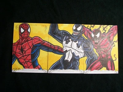 2018 Marvel Masterpieces 3-panel sketch puzzle by William Bowen Donley III 1/1 - Image 1 of 4