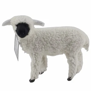 Wooly Easter White Black Standing Sheep Lamb Figure Christmas Easter 4.5" Tall - Picture 1 of 2