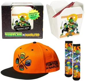 Teenage Mutant Ninja Turtles-Naruto Takeout Bowl with Chopsticks, Socks and Hat - Picture 1 of 9