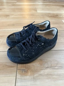 Scarpe comode casual Finn Comfort Ikebukuro nere oro usate in ottime condizioni da donna UK 4,5 US 7 - Foto 1 di 11