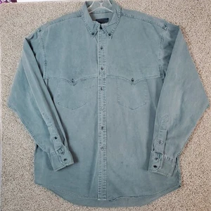PENDLETON High Grade Western Wear Denim Button Up Shirt Mens L Vintage Made USA - Picture 1 of 11