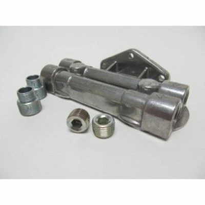 Perma-Cool 1226 Dual Filter Mount - 1/2" NPT Ports, 1"-16 Thread - Image 1 of 3