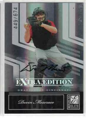 Donruss Elite 2007 edición extra #99 Devin Mesoraco autógrafo #D 449/674   Foto 1 de 2