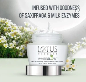 Lotus Gel sbiancante e brillante pelle bianca lucida, crema viso (40 gm) per tutti i tipi di pelle - Foto 1 di 3