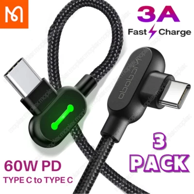 3X 60W TYPE C to TYPE C Fast Charger PD Cable 3A USB-C Charging Data Cord MCDODO - Image 1 of 4
