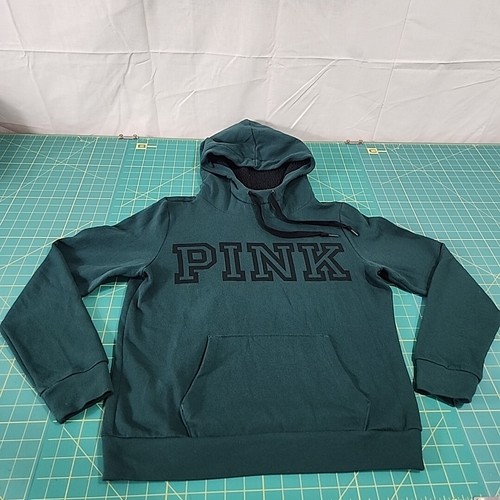 UNDERCOVER Felpa con cappuccio verde foresta rosa Victoria's Secret donna pullover medio M