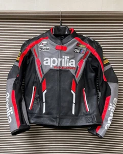 Aprilia Motorbike/Motorcycle Leather Jacket Racing Biker Leather Jac - Picture 1 of 1