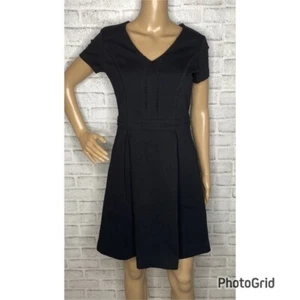 IKKS black ponte fit and flare dress 34 black - Picture 1 of 11