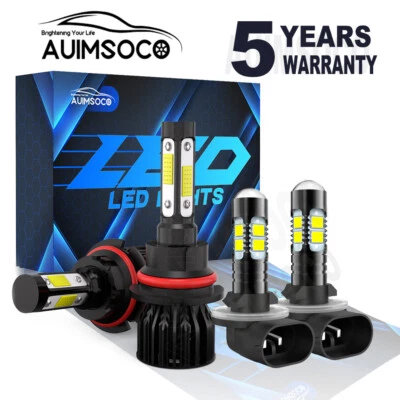 For Nissan Quest Van 4-Door 2000-2002 LED Headlight High Low Fog Light Bulbs Kit - Image 1 of 4