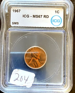 1967 SMS Lincoln Memorial Cent - ICG GRADED MS67 - 1c - Picture 1 of 2