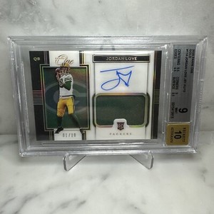 2020 Panini One Jordan Love RPA RC Rookie Patch Auto GOLD #01/10 SSP BGS 9 1/1