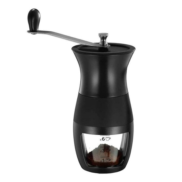 Manual Coffee Grinder with Swing Handle Handmade Hand Crank Bean Mill Photo Related