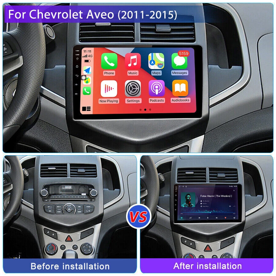 Radio estéreo para automóvil Chevrolet Sonic Aveo Android 13 2011-2015 BT GPS navegación 2+64G Foto 1 de 4