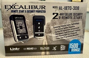 Excalibur AL-1870-3DB Complete Paging 2Way Remote Start, Keyless Entry Alarm NEW - Picture 1 of 10