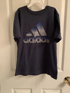 NWT-Boys Adidas Blue Short Sleeve Graphic Shirt-Size 8 - Picture 1 of 12