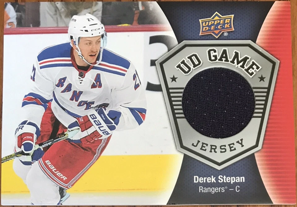 2016-17 Upper Deck UD Game Jersey Derek Stepan GJ-ST New York Rangers - Image 1 of 2